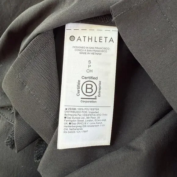 Athleta Women's Topspin Dress Athleisure Outdoors Pickle Ball Tennis - S Black - Picture 8 of 8